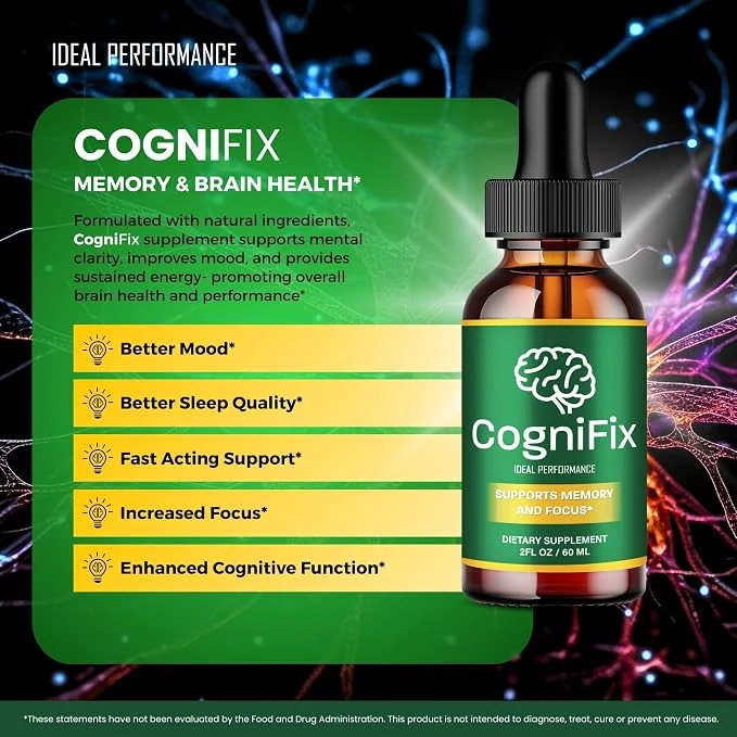 CogniFix benefits — better mood, better sleep quality, fast-acting support, increased focus and enhanced cognitive function
